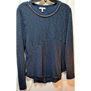 Maurice's Unique Lacie Top with Glittery Neckline - M